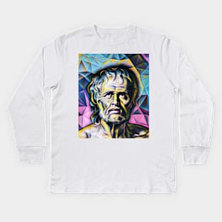 Lucius Annaeus Seneca Portrait | Lucius Annaeus Seneca Artwork 10 Kids Long Sleeve T-Shirt